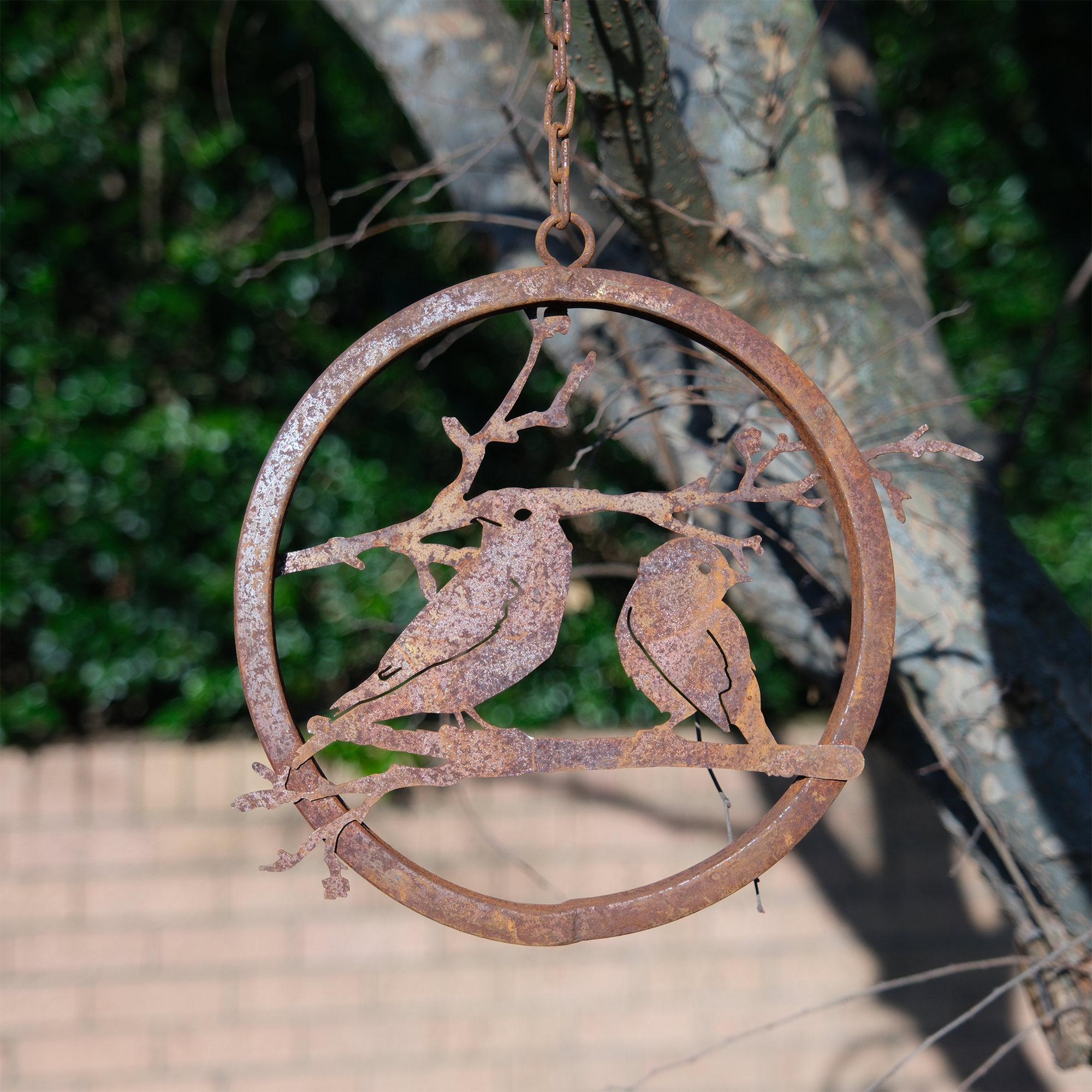 *W4274 Bluebird and Warbler Branch Ring with hook set of 3