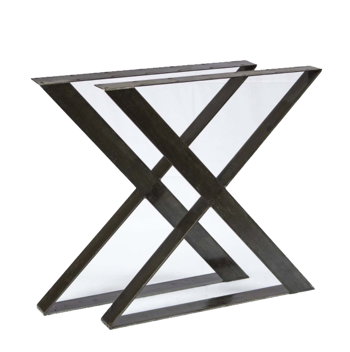 W5039A Flat Iron Dining Table X Legs, 1 Pair (Set of 2 legs)