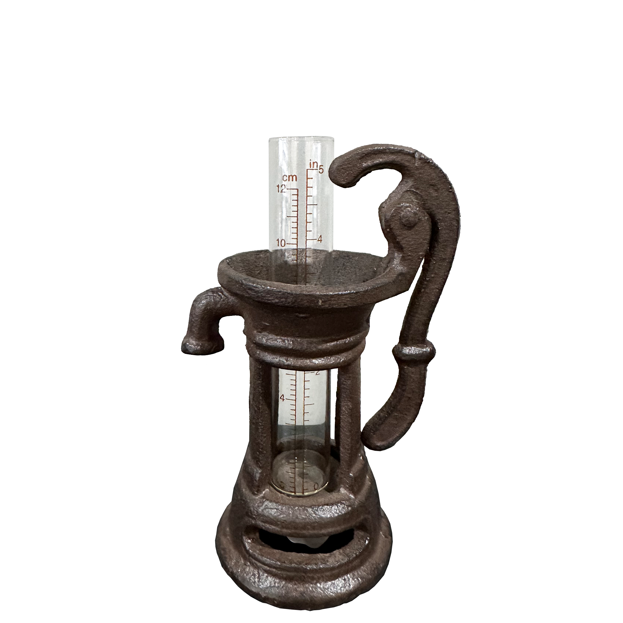 Cast Iron Rain Gauge - Antique oil lamp - YW-CIRG-002