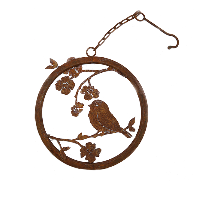 *W4275 Chickadee on Dogwood Branch Ring with hook set of 3