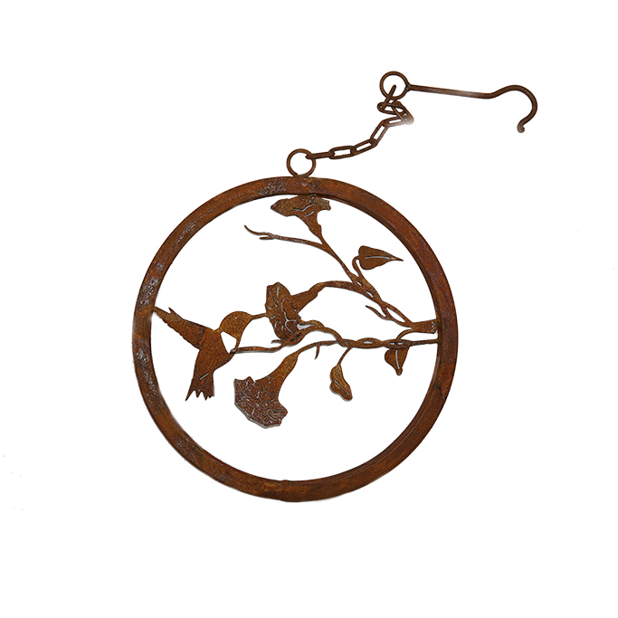*W4277 Hummingbird on Morning Glory Branch Ring with hook set of 3