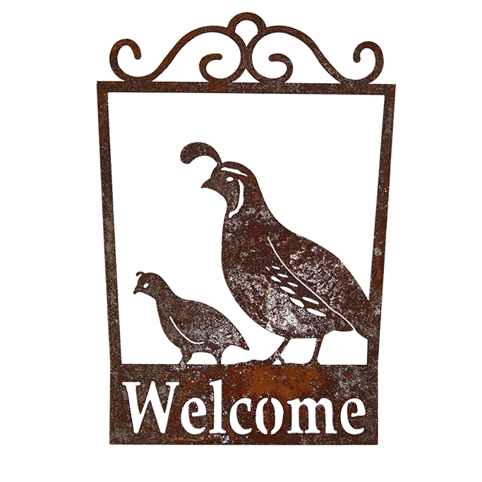 *W3986 Squail Welcome signs - SET OF 5