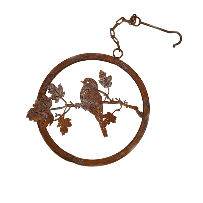 *W4276 Bluebird on Maple Branch Ring with hook Set of 3