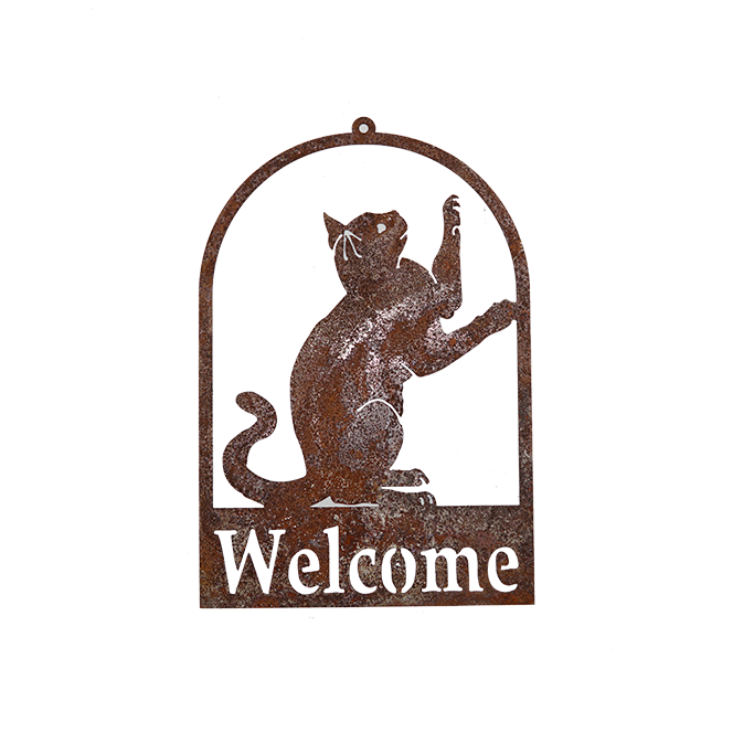 *W3942 Cat Welcome Signs - SET OF 5