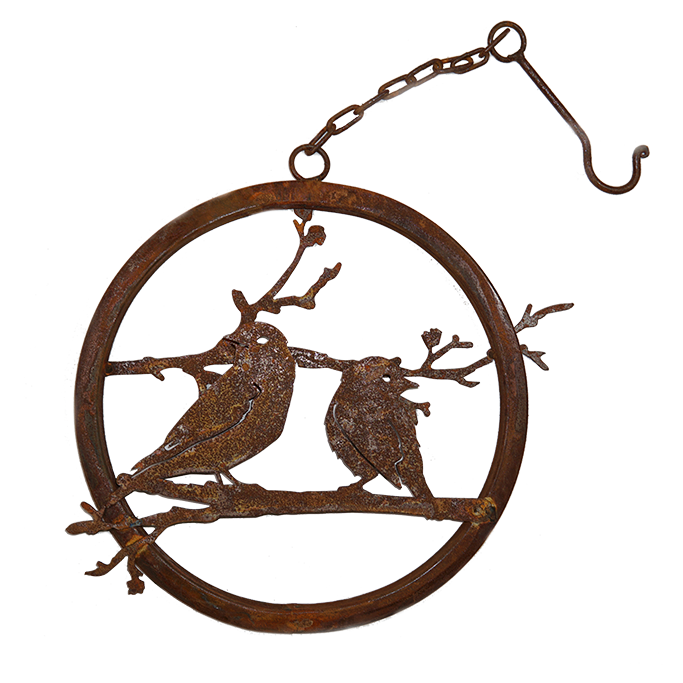 *W4274 Bluebird and Warbler Branch Ring with hook set of 3