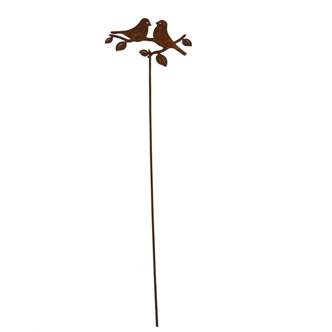*W4135 LOVE Bird on branch hanging - SET OF 5