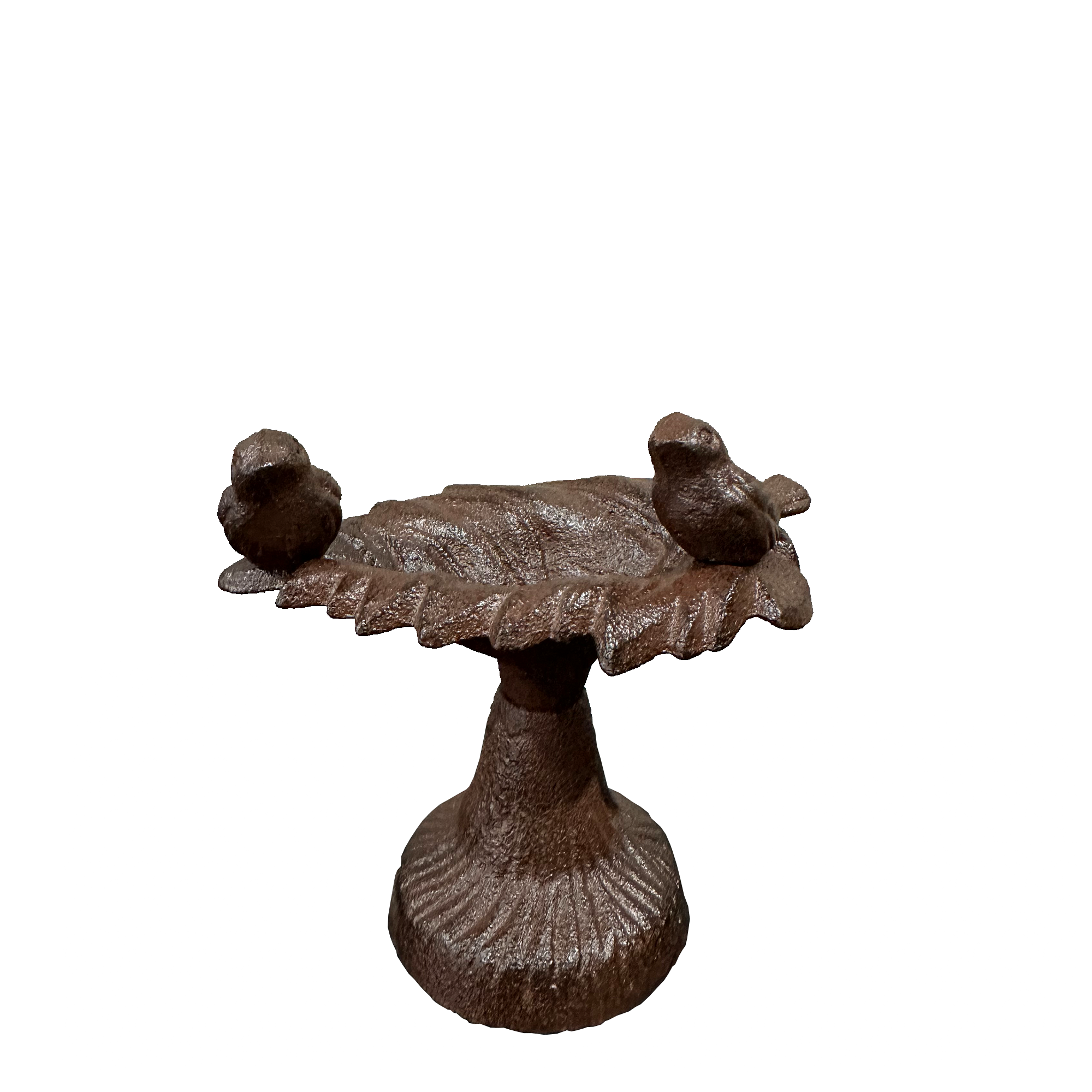 Cast Iron Bird Bath & Feeder- Double birds - YW-IBF-012
