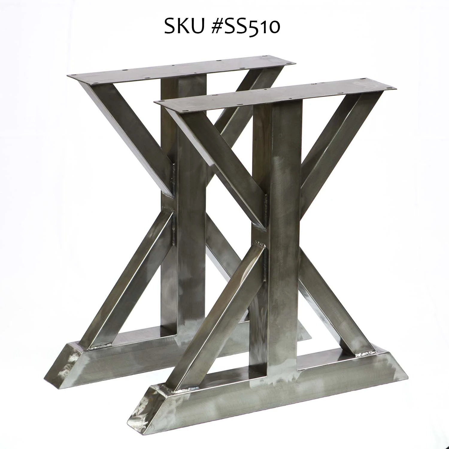 SS510 Trestle Dining Table Legs (For heavy table tops), 1 Pair