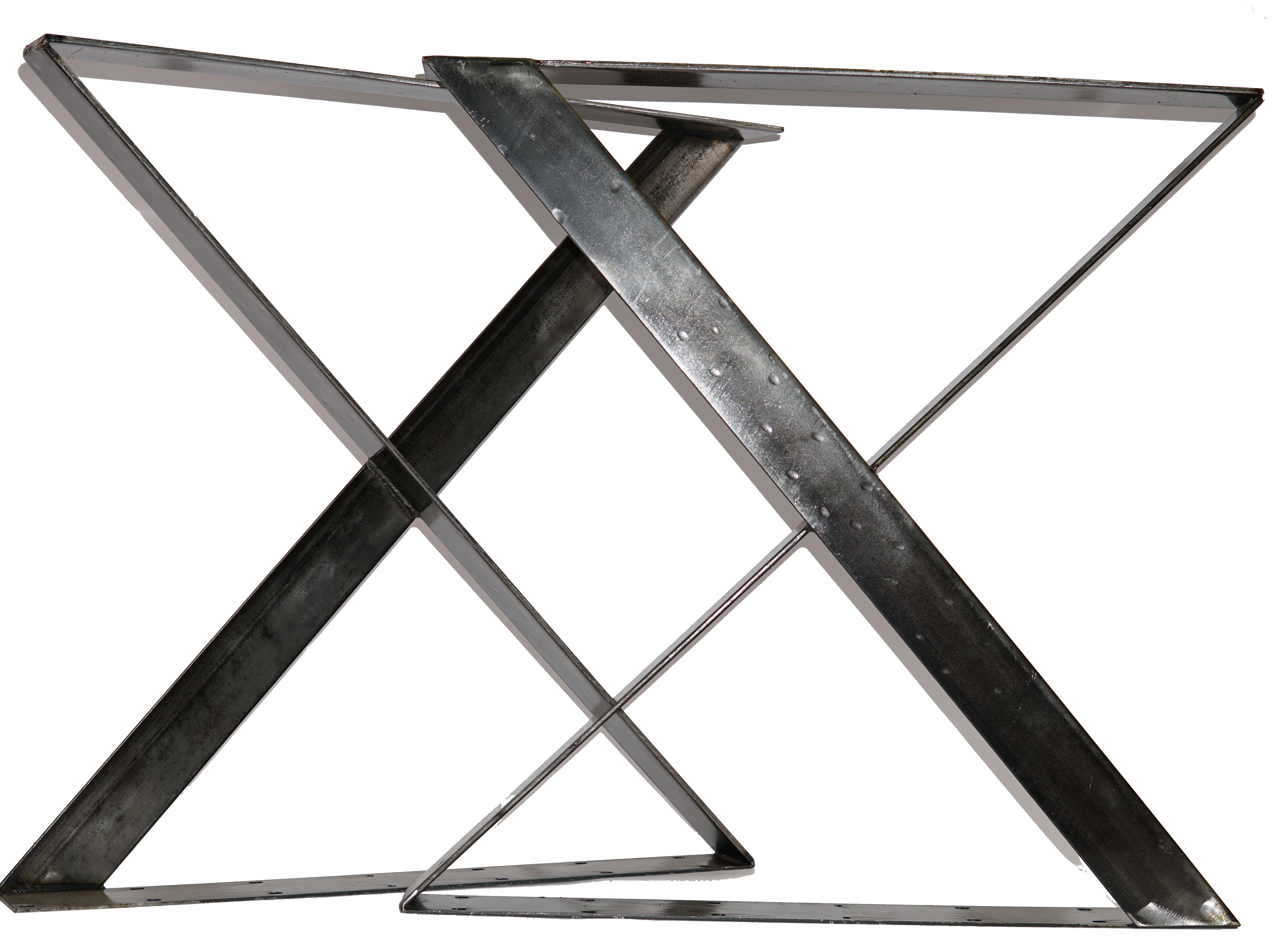 W5039A Flat Iron Dining Table X Legs, 1 Pair (Set of 2 legs)