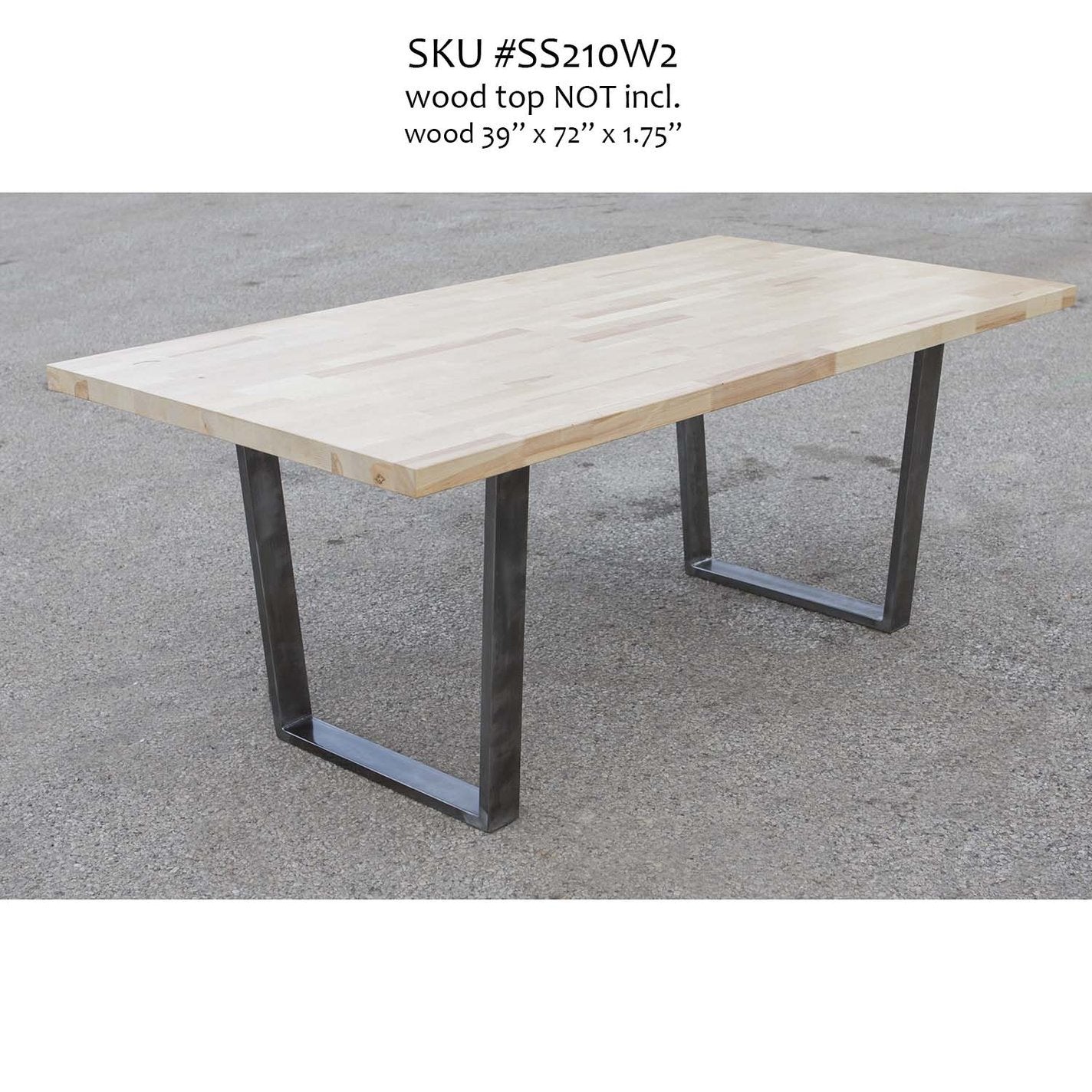 SS210W2 Trapezoid Dining Table legs, Wide Top, 1 Pair 71cm