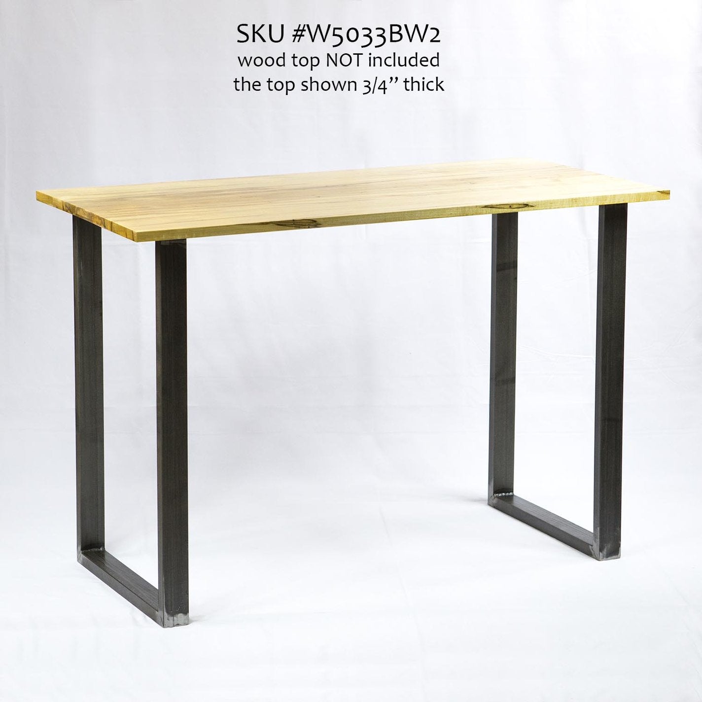W5033BW Writing desk table U legs, 1 Pair (Set of 2 legs) 71cm tall
