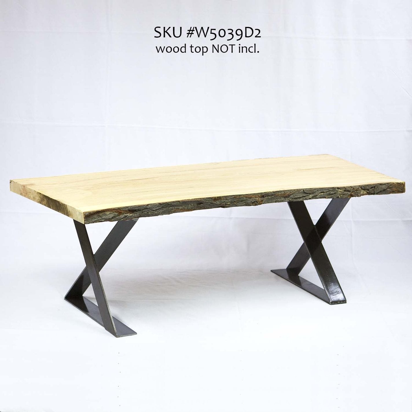 W5039D Flat Iron Coffee Table X Legs, 1 Pair (Set of 2 legs)