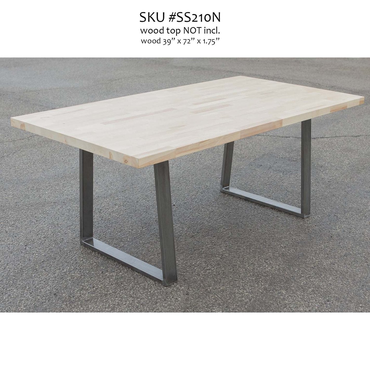 SS210N2 Trapezoid Dining Table legs, Narrow Top, 1 Pair 71cm