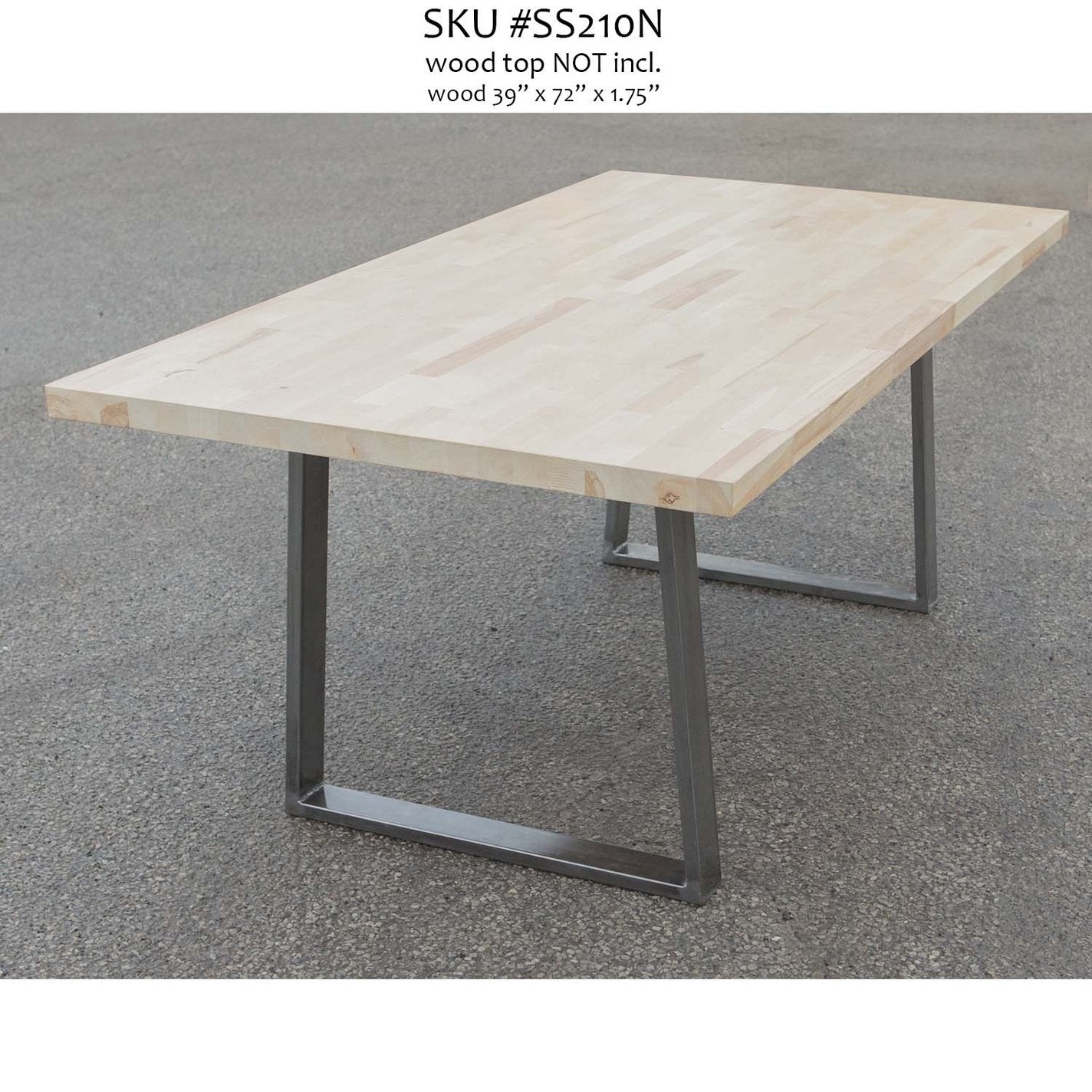 SS210N2 Trapezoid Dining Table legs, Narrow Top, 1 Pair 71cm